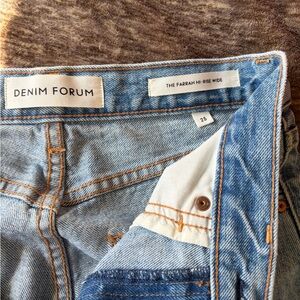Denim Forum “The Farrah” Hi-Rise Light Blue Relaxed Jeans